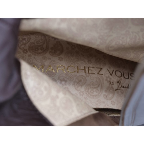 Marchez Vous Booties Womens 7.5 Brown Leather Cone Heel Zipper Ankle Boots - Picture 8 of 13